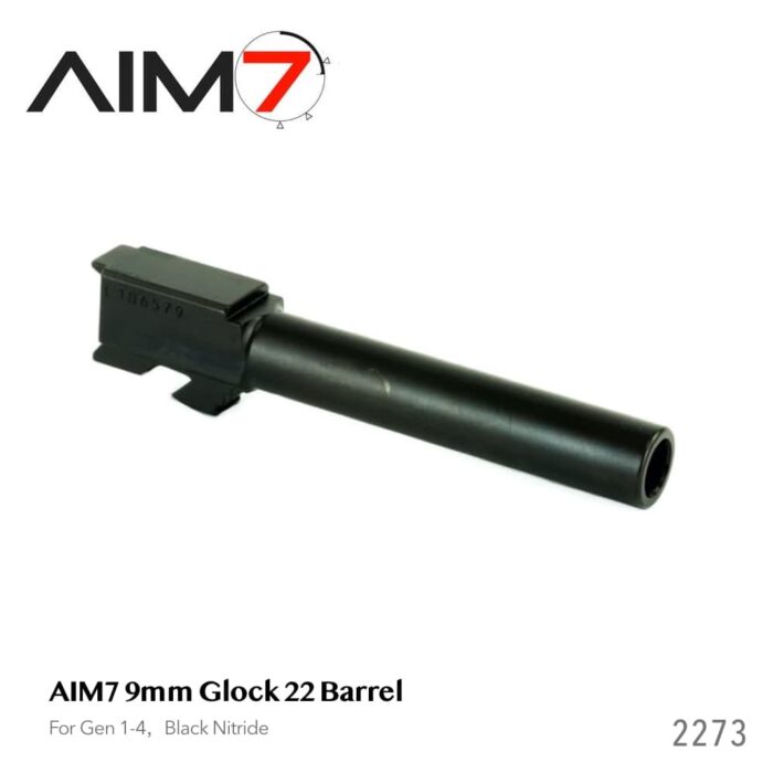 AIM7 9mm Conversion Barrel for Glock 22 Black Nitride