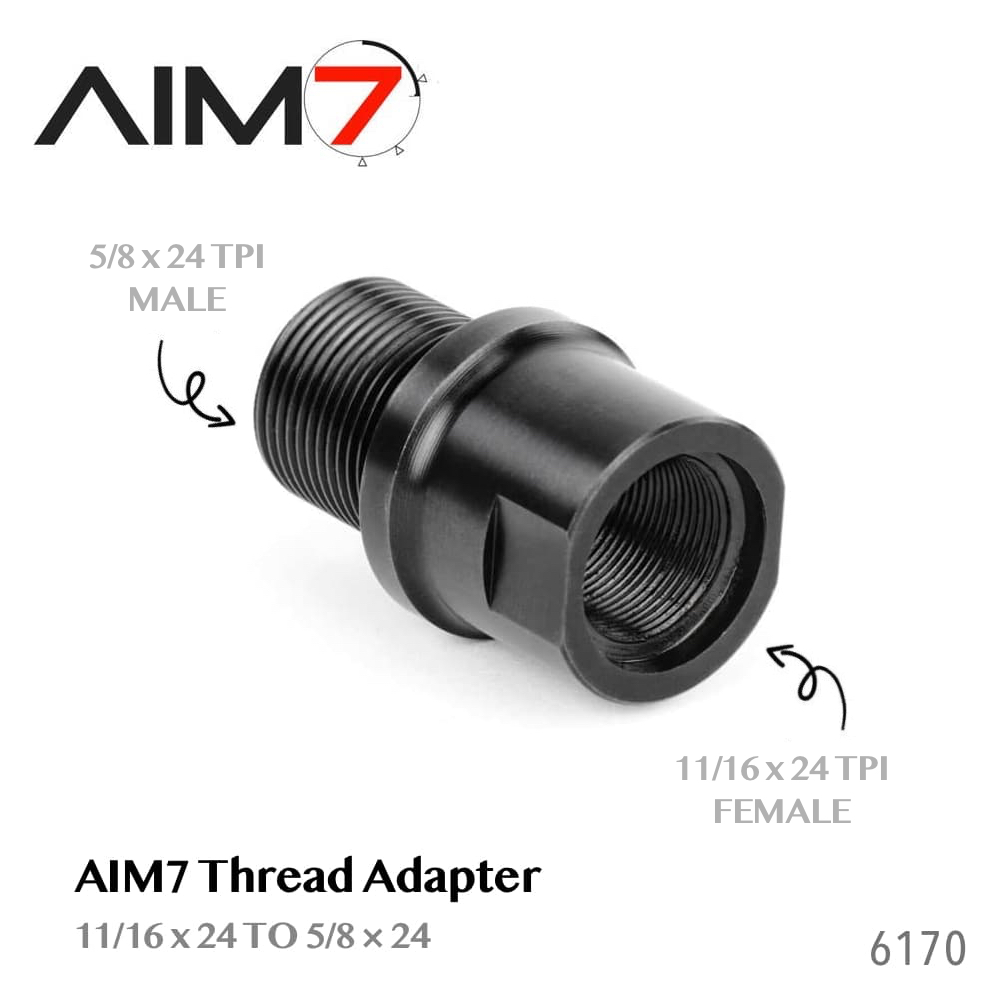 thumbnail image 2 of AIM7 ARCHER Modular Comp Thread Adapter – CNC Aluminum For Remington 700 2 of 5