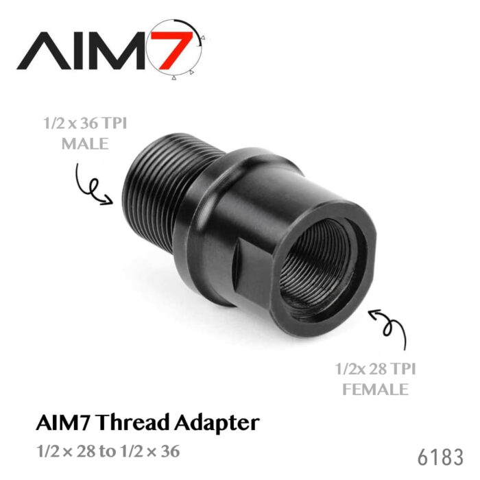 Aim7 Thread Adapter – 1/2×28 to 1/2×36 -6183
