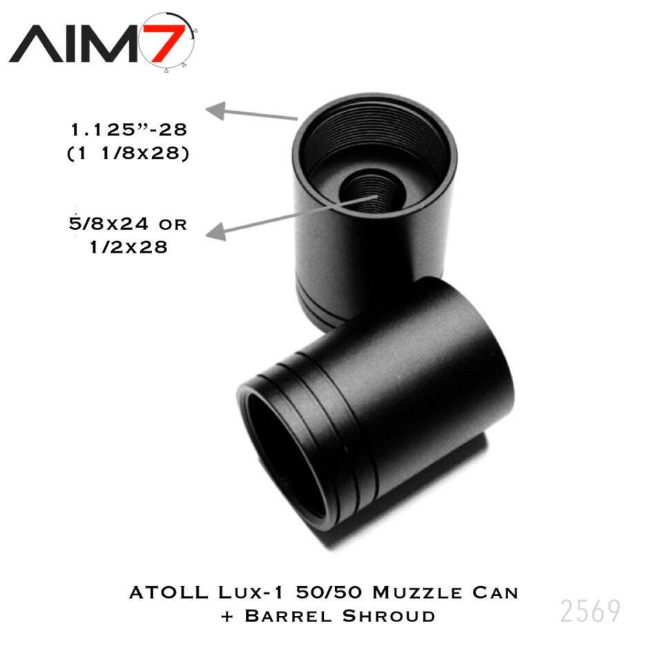 AIM7 ATOLL LUX-1 50/50 Muzzle Can + Barrel Shroud 223/30cal - AIM7 Tactical