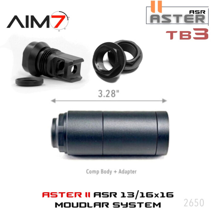 AIM7 ASTER Modular Comp Body + Breek Arms 2BO-S Short Muzzle Brake Single Port