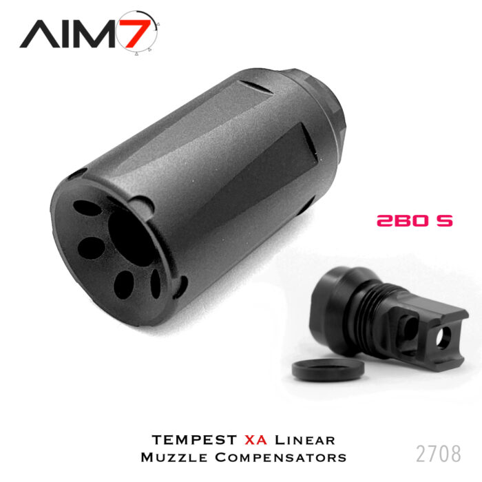 AIM7 TEMPEST XA Linear Muzzle Compensators ASR 13/16X16 with Breek Arms Muzzle Brake 2BO-S