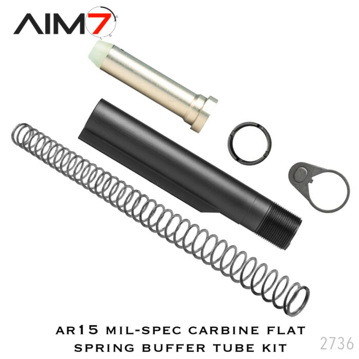 AIM7 AR-15/M16 Enhanced Carbine Flat Wire Buffer Tube Kit Mil-Spec