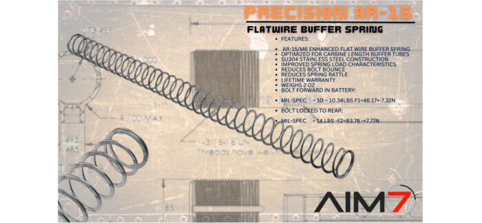 AIM7 AR-15/M16 Buffer Tube Kit with Flat springs, 3 hole buffer, IronKeep Castle nut - Image 13