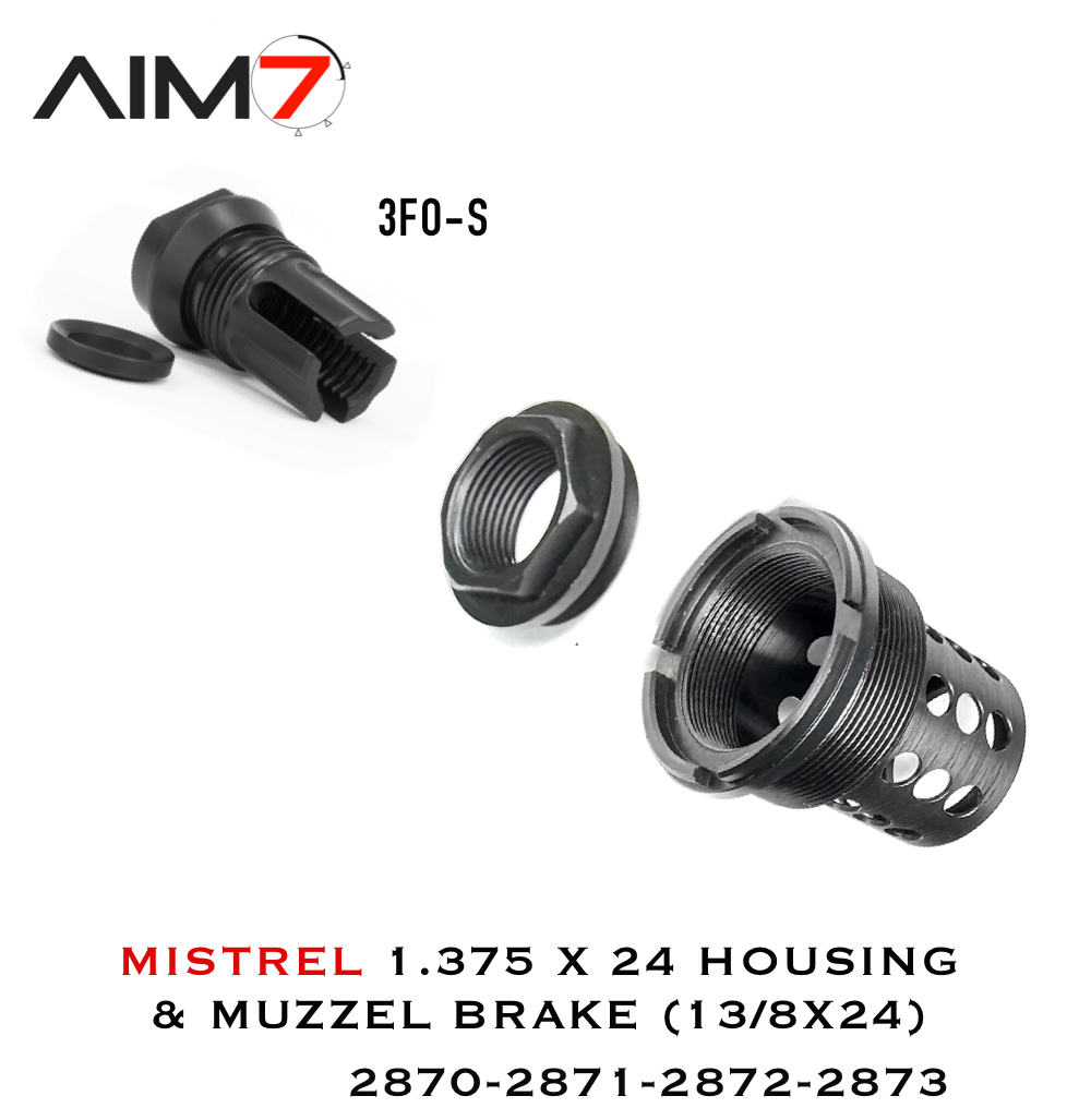 thumbnail image 2 of AIM7 Precision ARCHER X Series Muzzle Brake With Billet AlphaCloak - .223 Rem, Black 2 of 5
