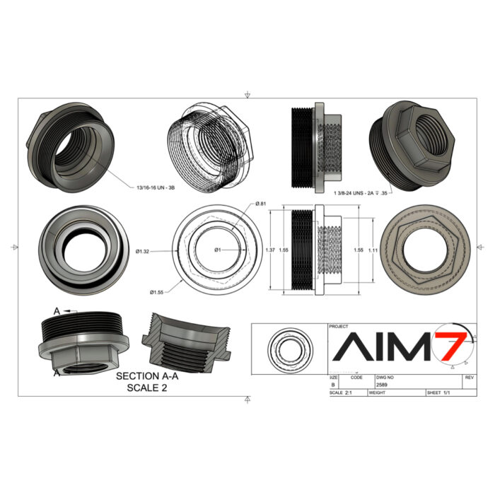 Aim7 Matra RedLine with Bravo-Cone & ASR Adapter 13/16x16 - Image 8