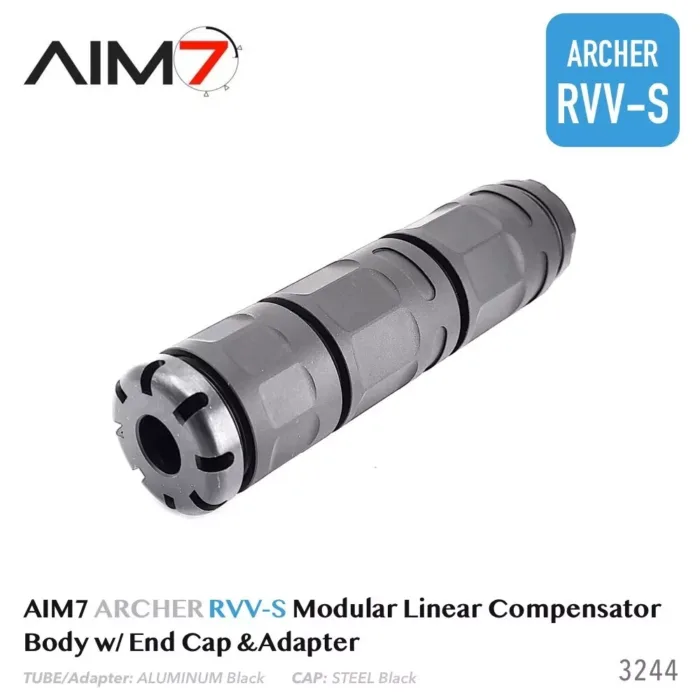 AIM7 ARCHER RVV-S Modular Linear Comp Multi 223, 30CAL, 9mm Black Aluminum Black (Copy) - Image 4