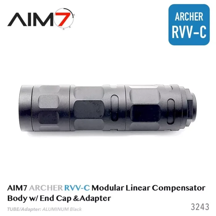 AIM7 ARCHER RVV-C Modular Linear Comp Multi 223, 30CAL, 9mm Black Aluminum Black - Image 3