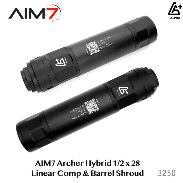 Aim7 Archer Hybrid 6-IN-1 Linear Comp & Barrel Shroud Set 1/2x28 - Image 3