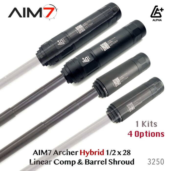 Aim7 Archer Hybrid 6-IN-1 Linear Comp & Barrel Shroud Set 1/2x28 - Image 5