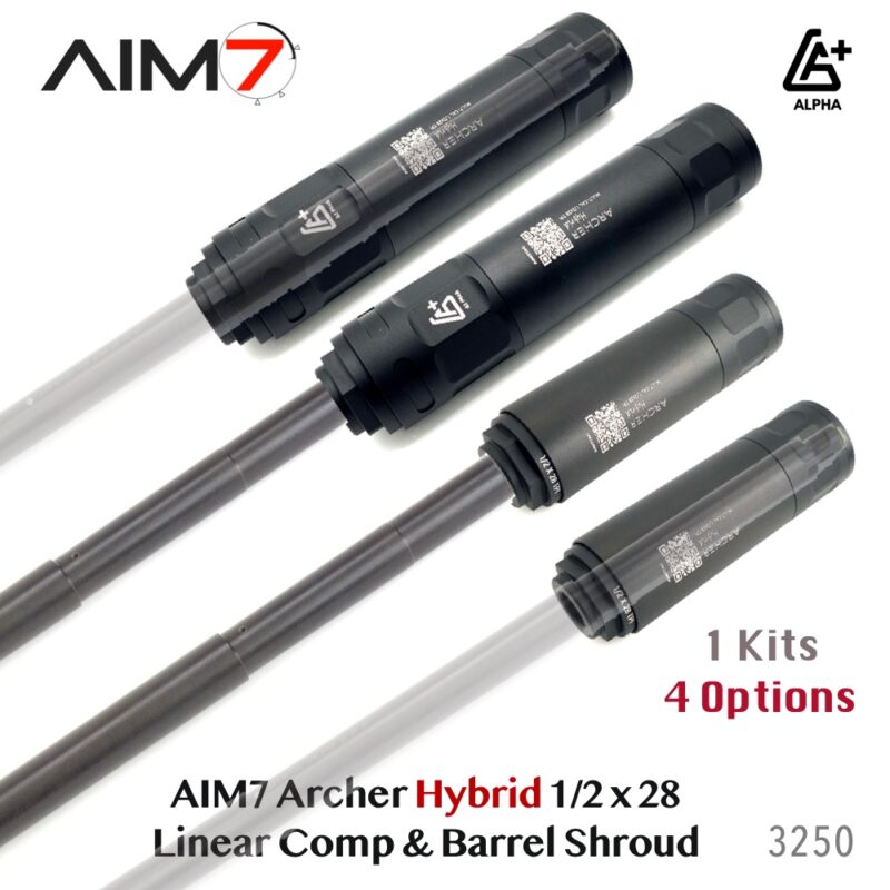Aim7 Archer Hybrid 6-IN-1 Linear Comp & Barrel Shroud Set 1/2x28 - AIM7 ...
