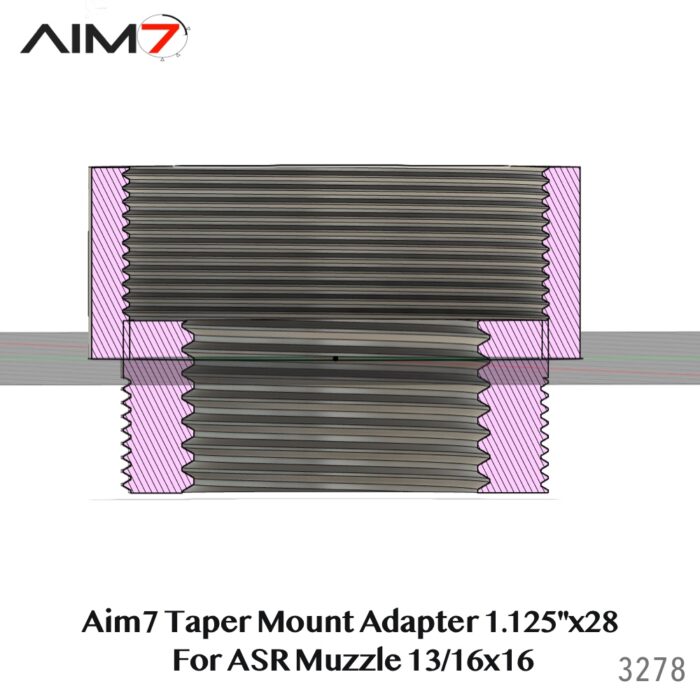 AIM7 APEX 2.0-Knurled Modular Comp ASR adapter OC 556/308/9mm/45ACP/30CAL - Image 12