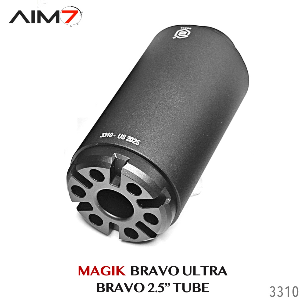 AIM7 MATRA C-BRAVO ULTRA SME Linear Compensator – 5/8x24 Or 1/2X28 TPI, Black