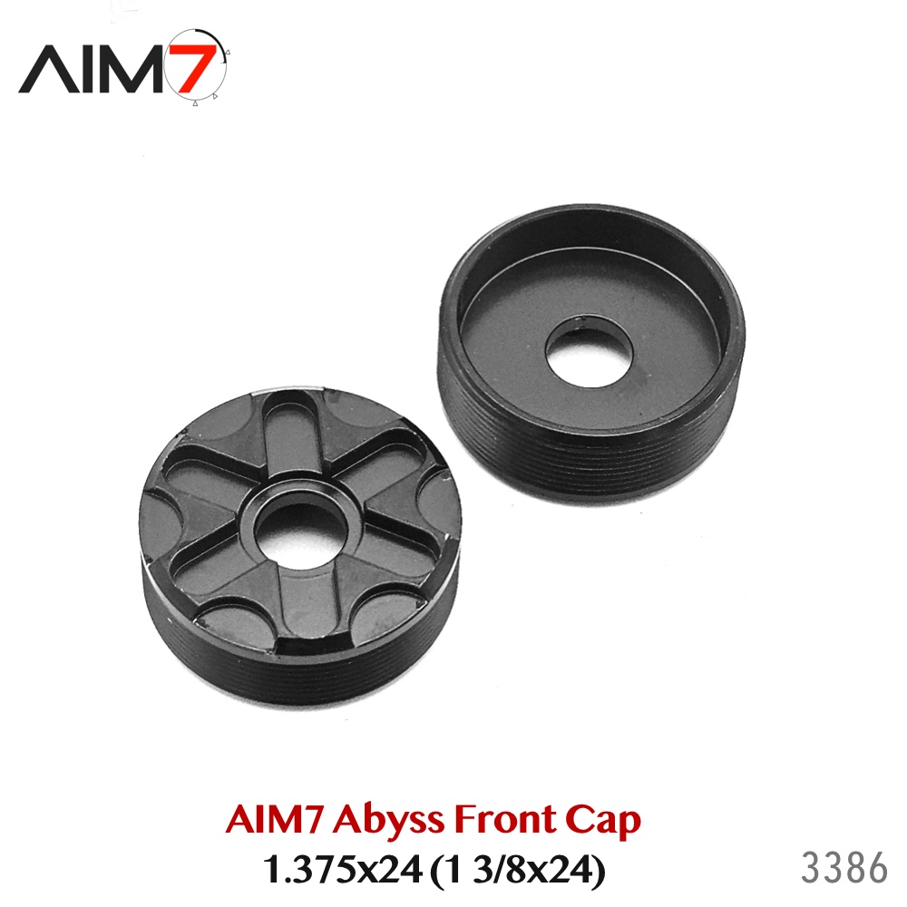AIM7 MAGIK-S Stainless Steel & Abyss — Bravo Front Cap (1.375×24) — Deep-Insert - Image 14