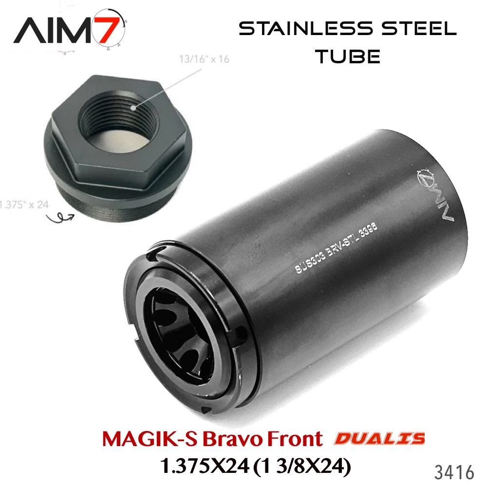 AIM7 MAGIK-S Stainless Steel & DUALIS+ Adapter Bravo Cap (1.375×24) - Image 9