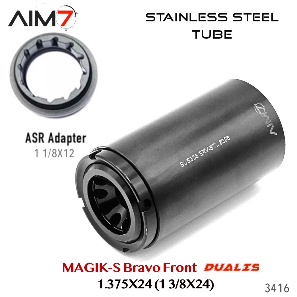 AIM7 MAGIK-S Stainless Steel & DUALIS+ Adapter Bravo Cap (1.375×24) - Image 6