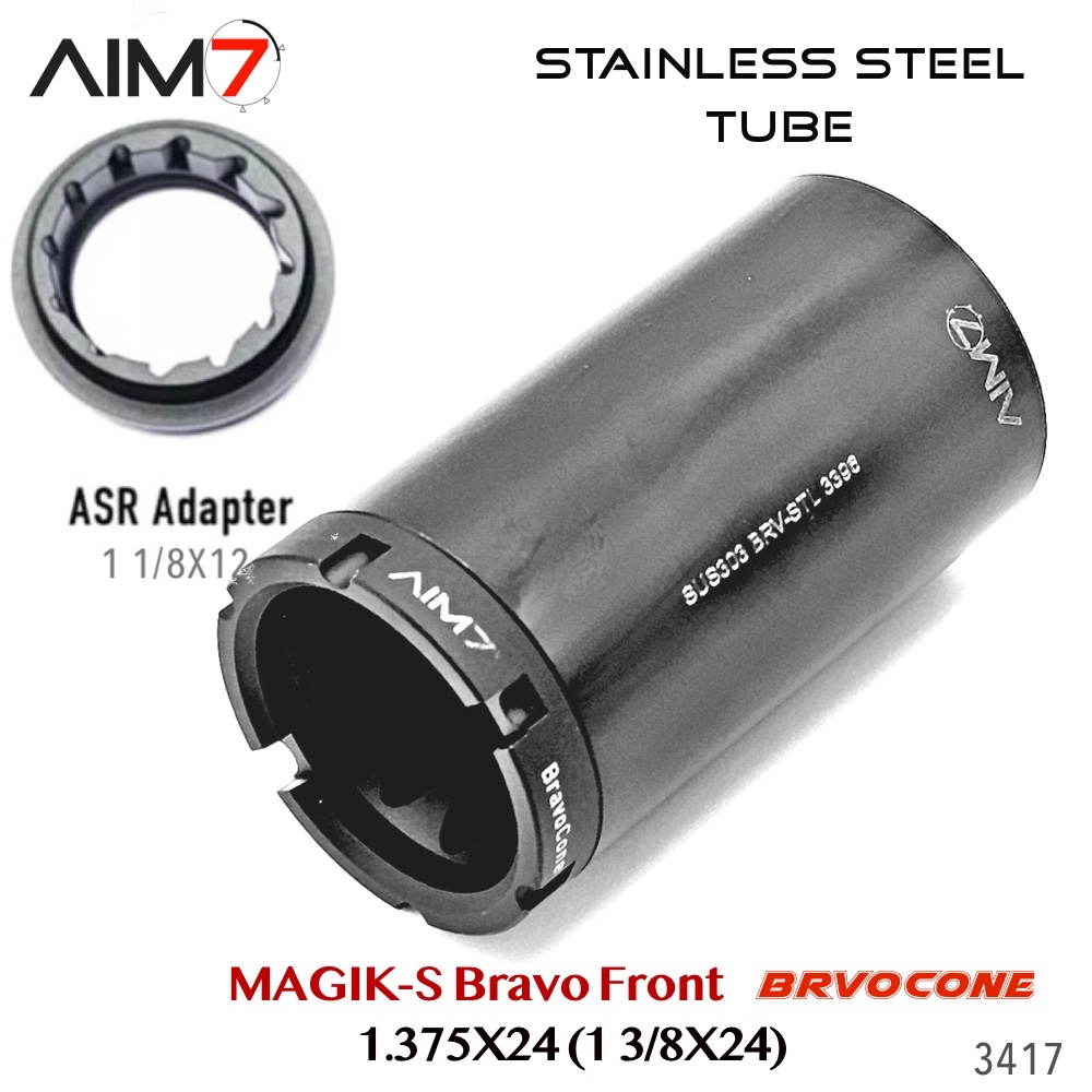 AIM7 MAGIK-S Stainless Steel & BRAVOCONE— Bravo Front Cap (1.375×24) - Image 3
