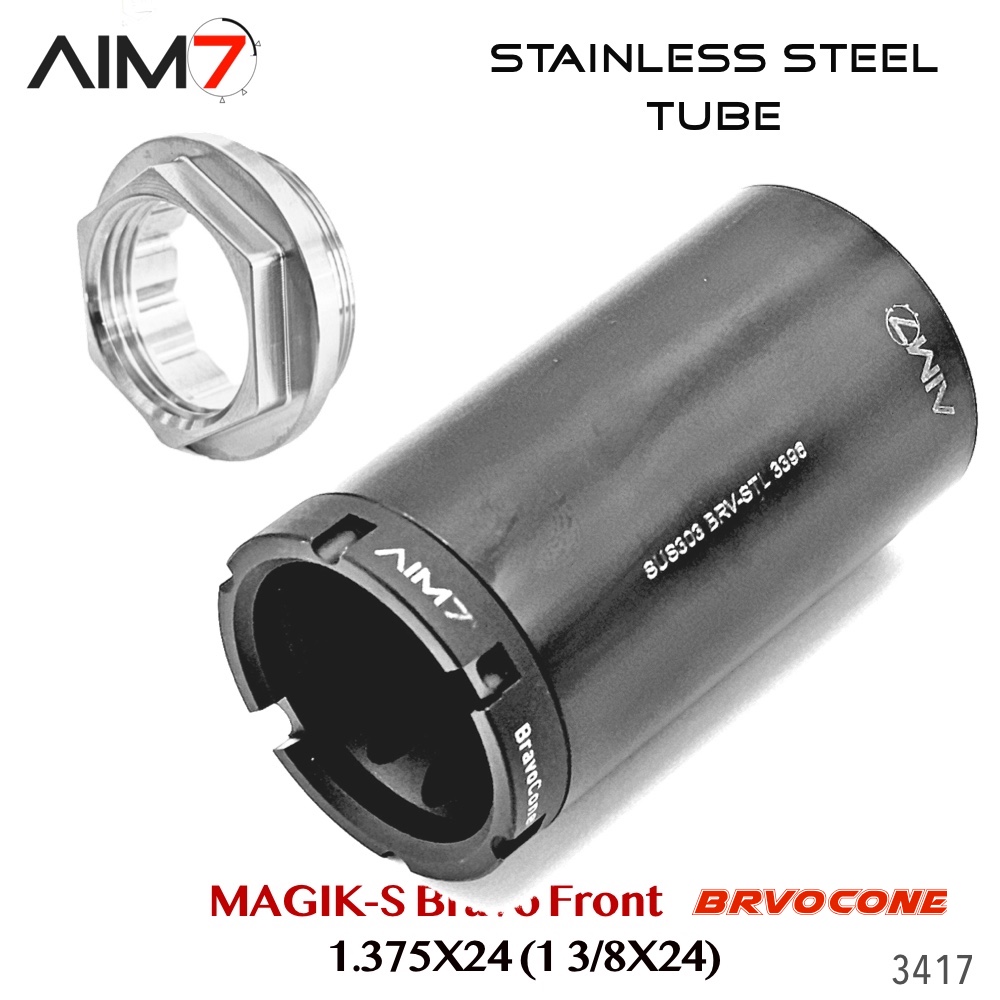 AIM7 MAGIK-S Stainless Steel & BRAVOCONE— Bravo Front Cap (1.375×24) - Image 9