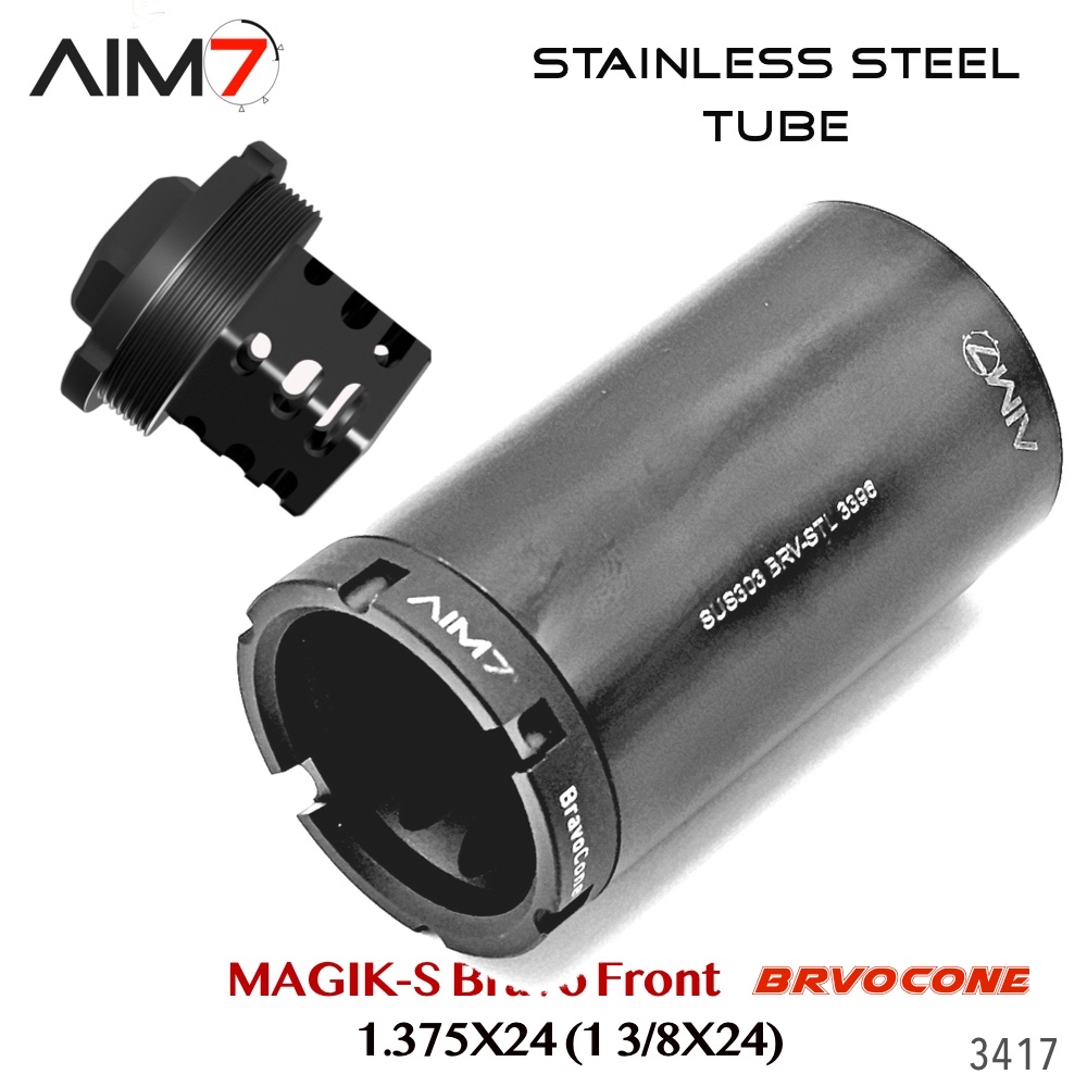 AIM7 MAGIK-S Stainless Steel & BRAVOCONE— Bravo Front Cap (1.375×24) - Image 5