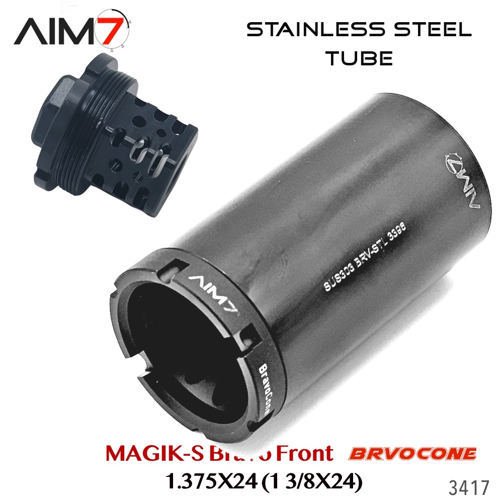 AIM7 MAGIK-S Stainless Steel & BRAVOCONE— Bravo Front Cap (1.375×24) - Image 4