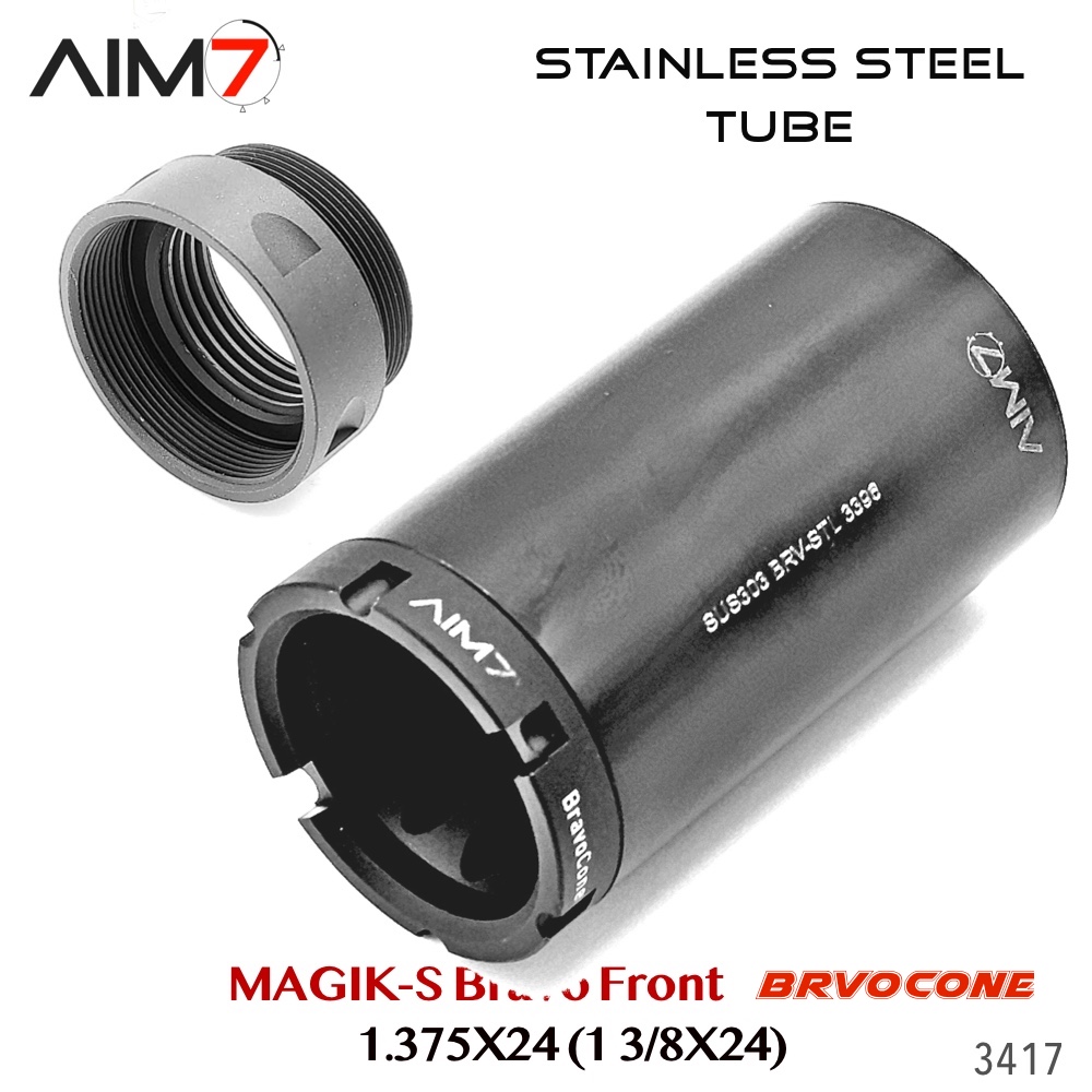 AIM7 MAGIK-S Stainless Steel & BRAVOCONE— Bravo Front Cap (1.375×24) - Image 7