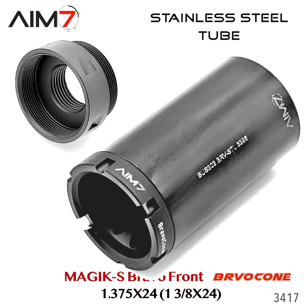 AIM7 MAGIK-S Stainless Steel & BRAVOCONE— Bravo Front Cap (1.375×24) - Image 6