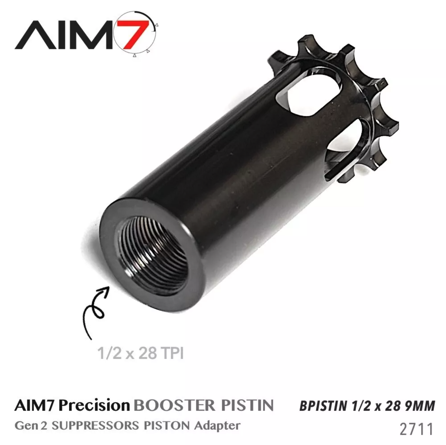Aim7 Gen 2 Suppressor Piston (BPISTIN Standard 10-Notch) 17-4 Stainless Steel - Image 6