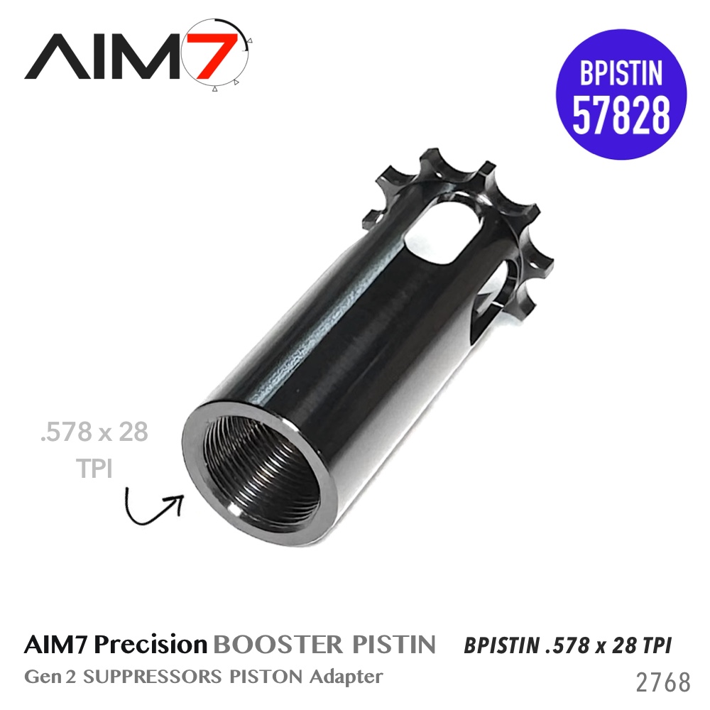 Aim7 Gen 2 Suppressor Piston (BPISTIN Standard 10-Notch) 17-4 Stainless Steel - Image 4